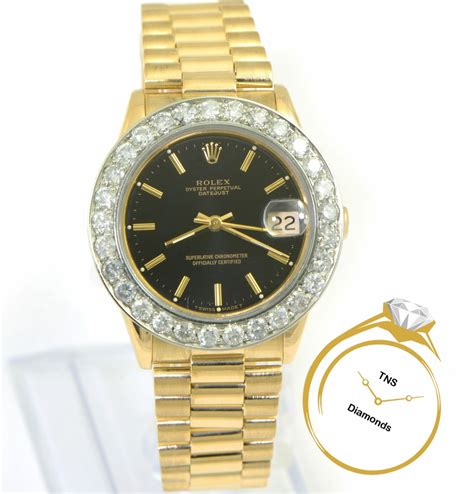 rolex datejust president yellow gold|rolex 31mm datejust diamond bezel.